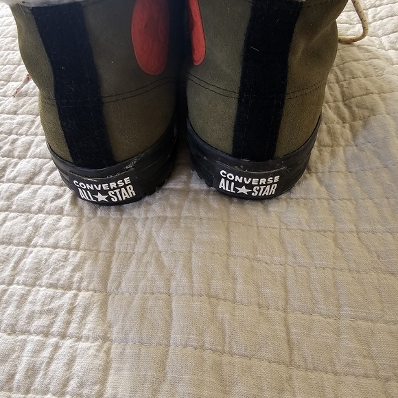 Converse Olive and Black High-Top Sneakers - Picture 10 of 13